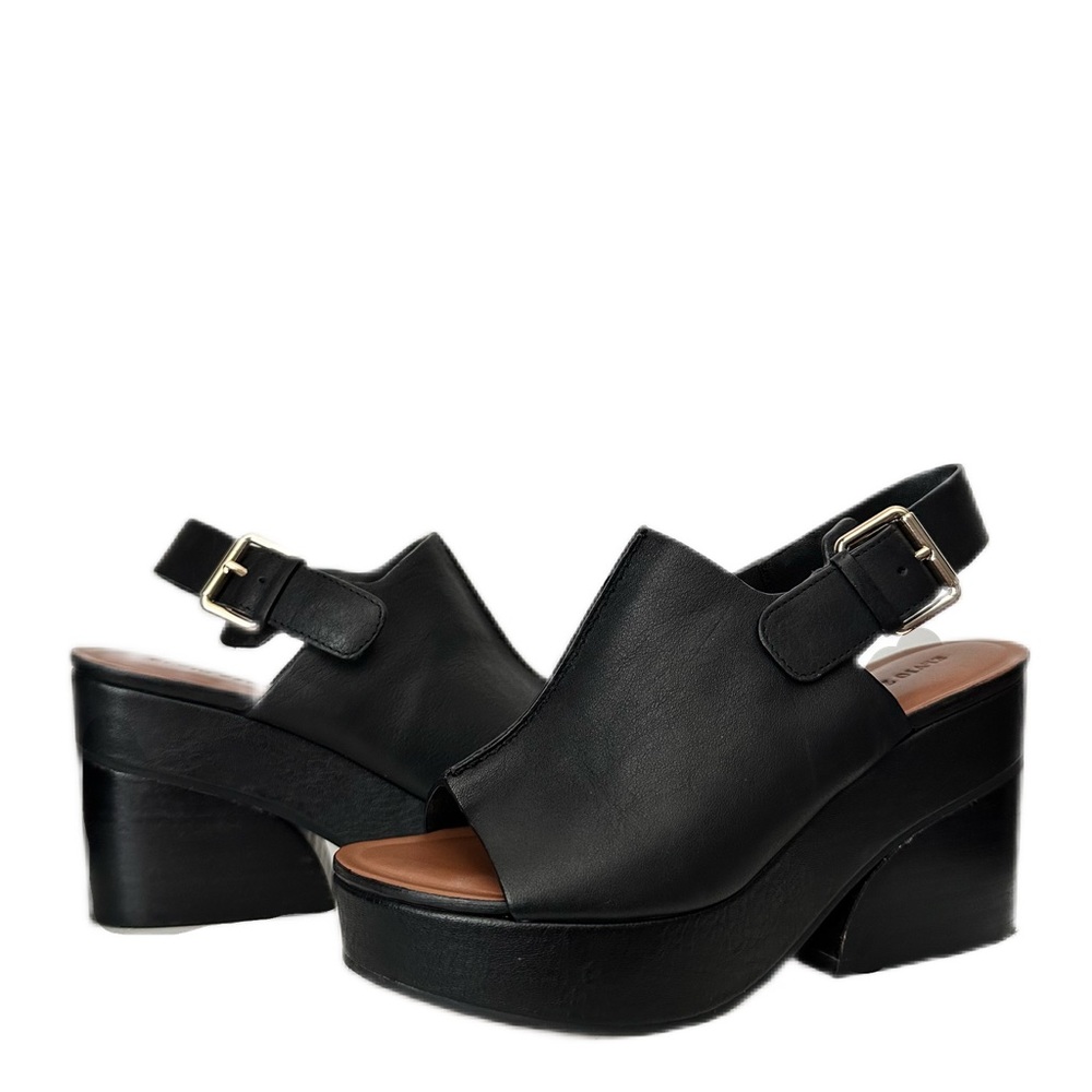 ELVIO ZANON Vegan Leather Platform Slingback Heels Women’s Size EU 35